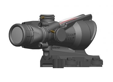 Trijicon 4x32 ACOG Scope, Dual Illuminated Red Horseshoe/Dot M855 RCO ...