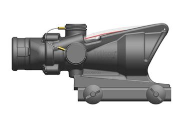 Trijicon 4x32 ACOG Scope, Dual Illuminated Red Horseshoe/Dot Reticle w ...