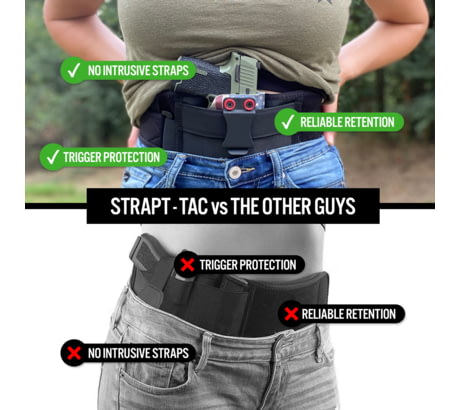 STRAPT-TAC Belly Band Holster (Kydex IWB Holster Not Included) by Just  Holster It