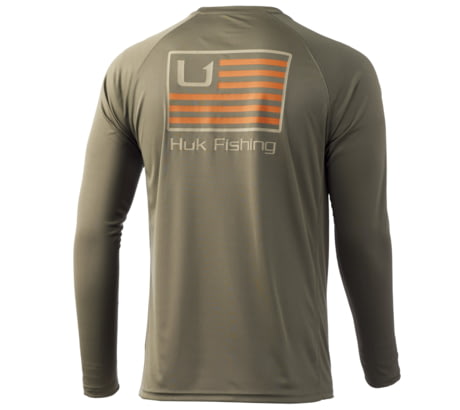 Huk Women's Pursuit Huk & Bars - Long Sleeve - White, Size: XL