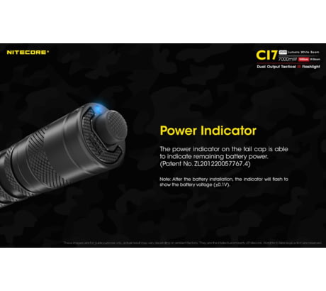 NITECORE CI7 2500 Lumen blanco e infrarrojo IR linterna táctica